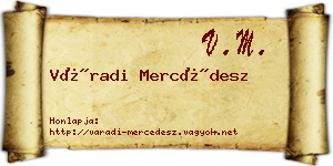 Váradi Mercédesz névjegykártya